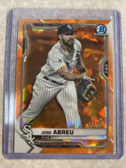 Jose Abreu [Orange] #4 Baseball Cards 2021 Bowman Chrome Sapphire Prices