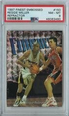 Reggie Miller [Refractor] #150 Basketball Cards 1997 Finest Embossed Prices