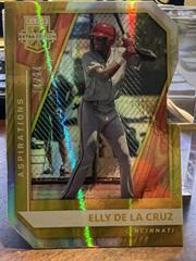 Elly De La Cruz [Aspirations Die Cut Gold] #163 Baseball Cards 2021 Panini Elite Extra Edition Prices
