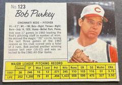 Bob Purkey [Hand Cut] #123 Baseball Cards 1962 Jell O Prices