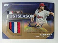 Aaron Nola [Gold] #PPA-AN Baseball Cards 2024 Topps Postseason Performance Autograph Prices