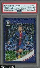 Neymar Jr [Optic Purple Velocity] Soccer Cards 2018 Panini Donruss Prices