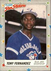 Tony Fernandez #72 Baseball Cards 1988 Fleer Star Stickers Prices