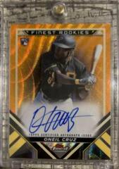 Oneil Cruz [Orange] #FA-OC Baseball Cards 2022 Topps Finest Autographs Prices
