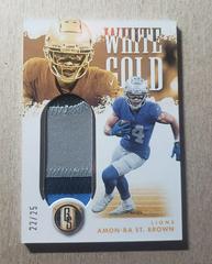 Amon Ra St. Brown [Prime] #WG-AST Football Cards 2022 Panini Gold Standard White Relics Prices