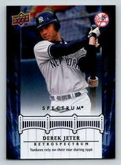 Derek Jeter #DJ16 Baseball Cards 2008 Upper Deck Spectrum Jeter Retrospectrum Prices