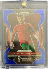 Cristiano Ronaldo [Blue Shimmer] Soccer Cards 2022 Panini Prizm World Cup Prices