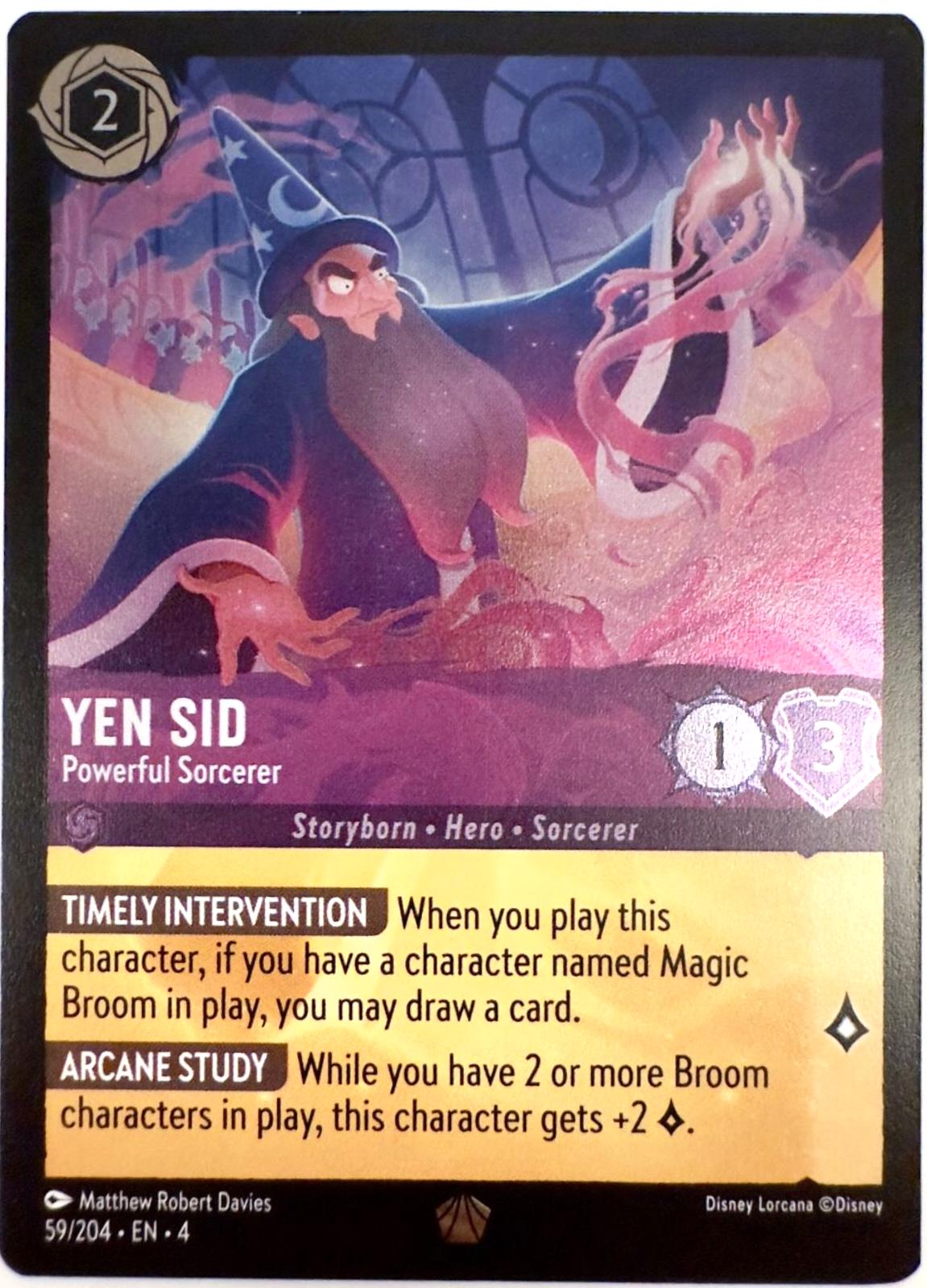 Yen Sid - Powerful Sorcerer [Foil] #59 Lorcana Ursula's Return