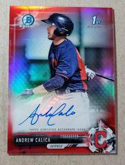 Andrew Calica [Red Refractor] Baseball Cards 2017 Bowman Chrome Prospects Autographs Prices