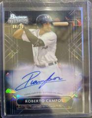Roberto Campos [Black Atomic] Baseball Cards 2022 Bowman Sterling Prices