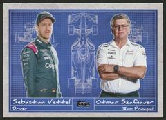 Otmar Szafnauer, Sebastian Vettel #D-8 Racing Cards 2021 Topps Formula 1 Debrief Prices