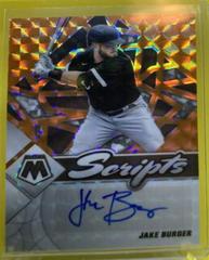 Jake Burger [Orange] Baseball Cards 2022 Panini Mosaic Scripts Autographs Prices
