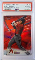 Alek Thomas [Red] #TP-22 Baseball Cards 2018 Bowman's Best Top Prospects Prices