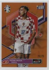 Petar Musa [Orange Refractor] #15 Soccer Cards 2023 Topps Finest Road to UEFA EURO Prices