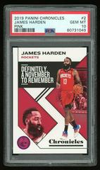 James Harden [Pink] Basketball Cards 2019 Panini Chronicles Prices