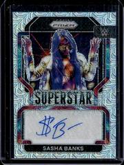 Sasha Banks [Mojo Prizm] #SA-SBK Wrestling Cards 2022 Panini Prizm WWE Superstar Autographs Prices