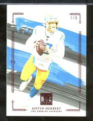 Justin Herbert [Ruby] #52 Football Cards 2021 Panini Impeccable Prices