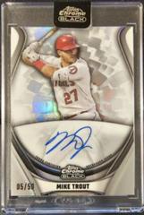 Mike Trout Baseball Cards 2023 Topps Chrome Black Ivory Autographs Prices