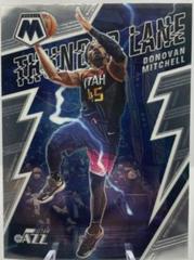 Donovan Mitchell #4 Basketball Cards 2021 Panini Mosaic Thunder Lane Prices