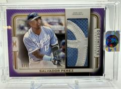 Salvador Perez [Purple] #DJR-SPE Baseball Cards 2023 Topps Definitive Jumbo Relic Collection Prices
