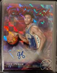 Jaden Springer [Red] #RI-JSP Basketball Cards 2021 Panini Hoops Rookie Ink Autographs Prices