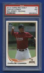 Carlos Correa [Red Jersey, Fielding] Baseball Cards 2013 Topps Pro Debut Prices
