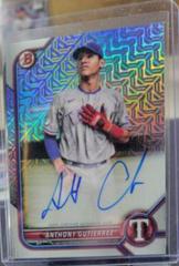 Anthony Gutierrez [Orange Refractor] Baseball Cards 2022 Bowman Chrome Mega Box Mojo Autographs Prices