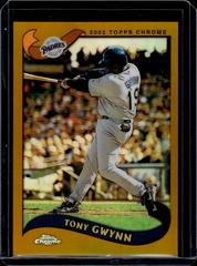 Tony Gwynn [Black Refractor] #99 Baseball Cards 2002 Topps Chrome Prices