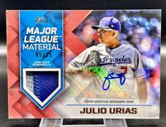 Julio Urias [Red] #MLMA-JU Baseball Cards 2022 Topps Update Major League Material Autographs Prices