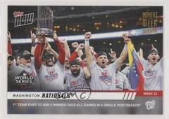 Washington Nationals [Gold Winner] #MOW-31W Baseball Cards 2019 Topps Now Moment of the Week Prices