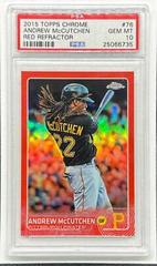 Andrew McCutchen [Red Refractor] #76 Baseball Cards 2015 Topps Chrome Prices