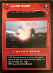 Turn It Off! Turn It Off! [Limited] Star Wars CCG Hoth Prices