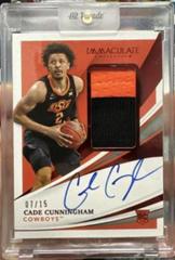 Cade Cunningham [Patch Autograph Red] Basketball Cards 2021 Panini Immaculate Collection Prices