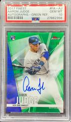 Aaron Judge [Green Refractor] #FA-AJ Baseball Cards 2017 Topps Finest Autographs Prices