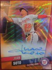 Juan Soto [Orange Refractor] #FA-JS Baseball Cards 2019 Topps Finest Autographs Prices