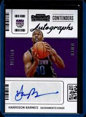 Harrison Barnes #CA-HBN Basketball Cards 2021 Panini Contenders Contenders Autographs Prices