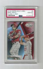 Mike Trout [Class 1 Red] Baseball Cards 2018 Topps Gold Label Prices