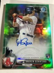 Andrew Benintendi [Chrome Green Refractor] #CRA-ABE Baseball Cards 2017 Bowman Rookie Autographs Prices