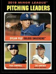 Pitching Leaders [File, Campbell, Lowther] Baseball Cards 2020 Topps Heritage Minor League Prices