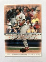 Albert Pujols Baseball Cards 2002 Upper Deck Honor Roll Prices