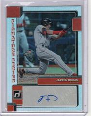Jarren Duran #SS-JD Baseball Cards 2022 Panini Donruss Signature Series Prices