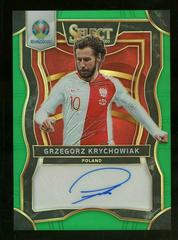 Grzegorz Krychowiak [Green Prizm] #SI-GKR Soccer Cards 2020 Panini Select UEFA Euro Signatures Prices