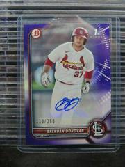 Brendan Donovan [Purple] Baseball Cards 2022 Bowman Paper Prospect Autographs Prices