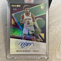 Miles McBride [Green] Basketball Cards 2021 Panini Recon True Potential Signatures Prices
