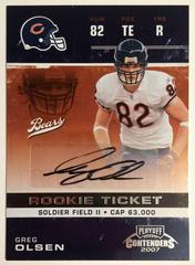 Greg Olsen [Autograph] Football Cards 2007 Playoff Contenders Prices