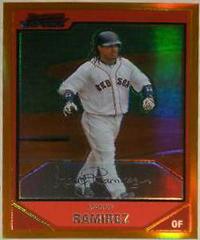 Manny Ramirez [Orange Refractor] #65 Baseball Cards 2007 Bowman Chrome Prices