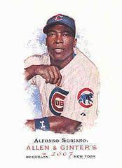 Alfonso Soriano #180 Baseball Cards 2007 Topps Allen & Ginter Prices
