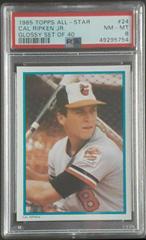 Cal Ripken Jr. Baseball Cards 1985 Topps All Star Glossy Set of 40 Prices
