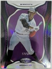 Brooks Lee [Mirror Purple] #27 Baseball Cards 2023 Panini Chronicles Certified Prices