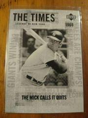 Mickey Mantle #194 Baseball Cards 2001 Upper Deck Legends of NY Prices